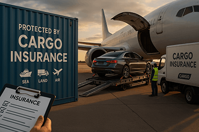 Cargo insurance certificate and shipping documentation
