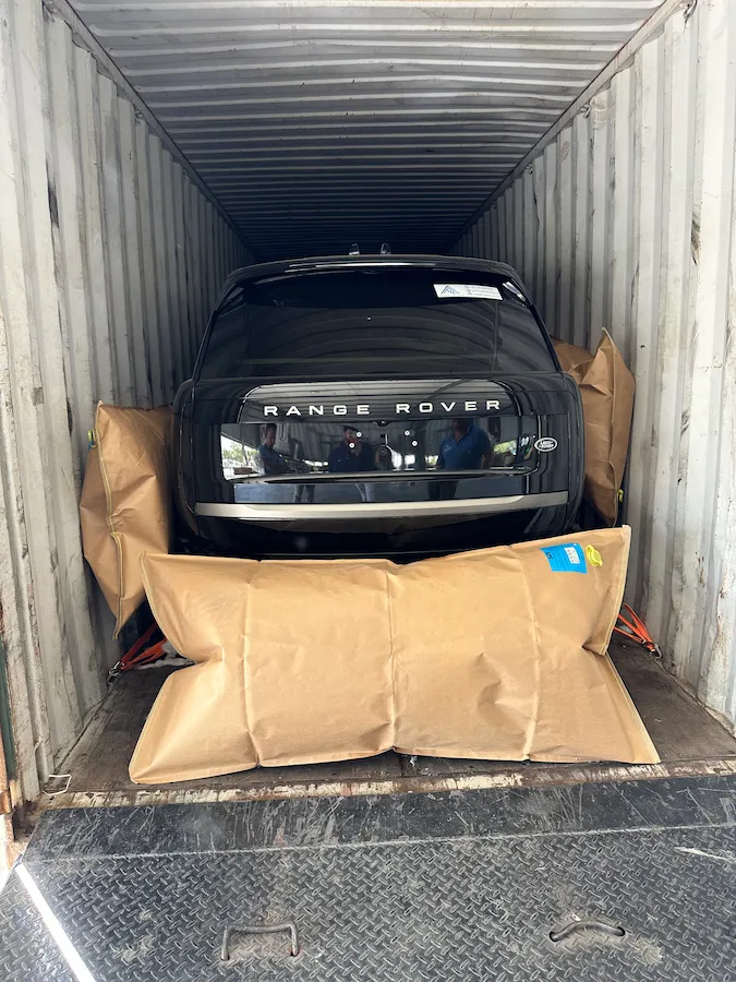 Range Rover container shipping from Dubai